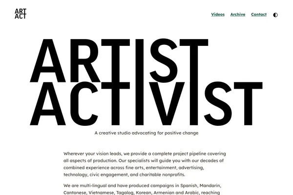 Screenshot of the site