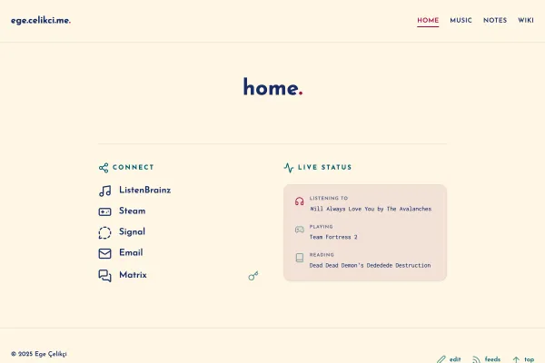 Screenshot of the site