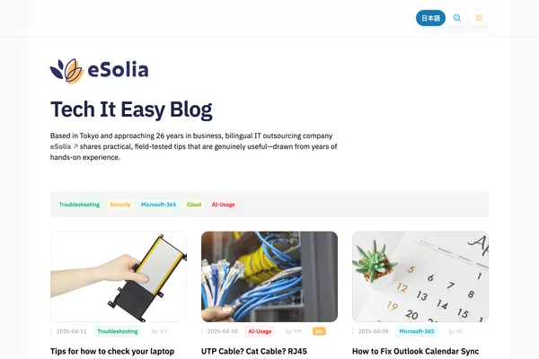 Screenshot of the site