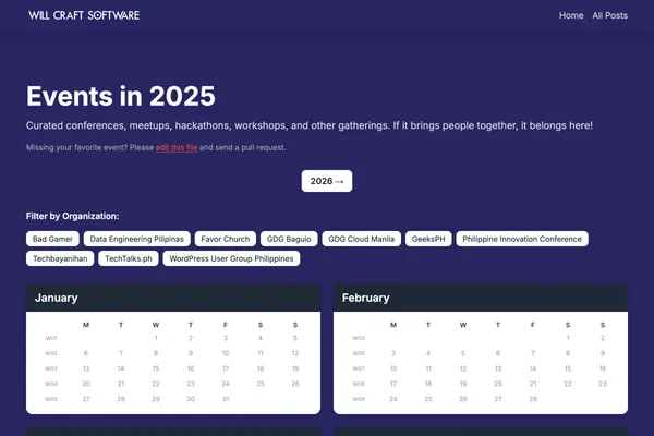 Screenshot of the site