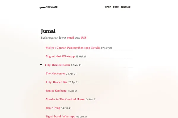 Screenshot of the site