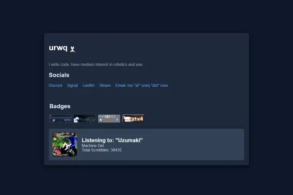 Screenshot of the site