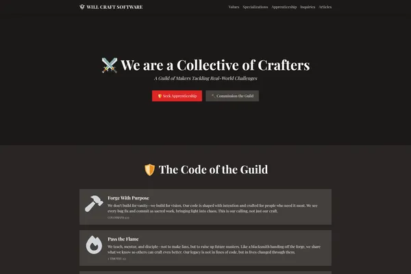 Screenshot of the site